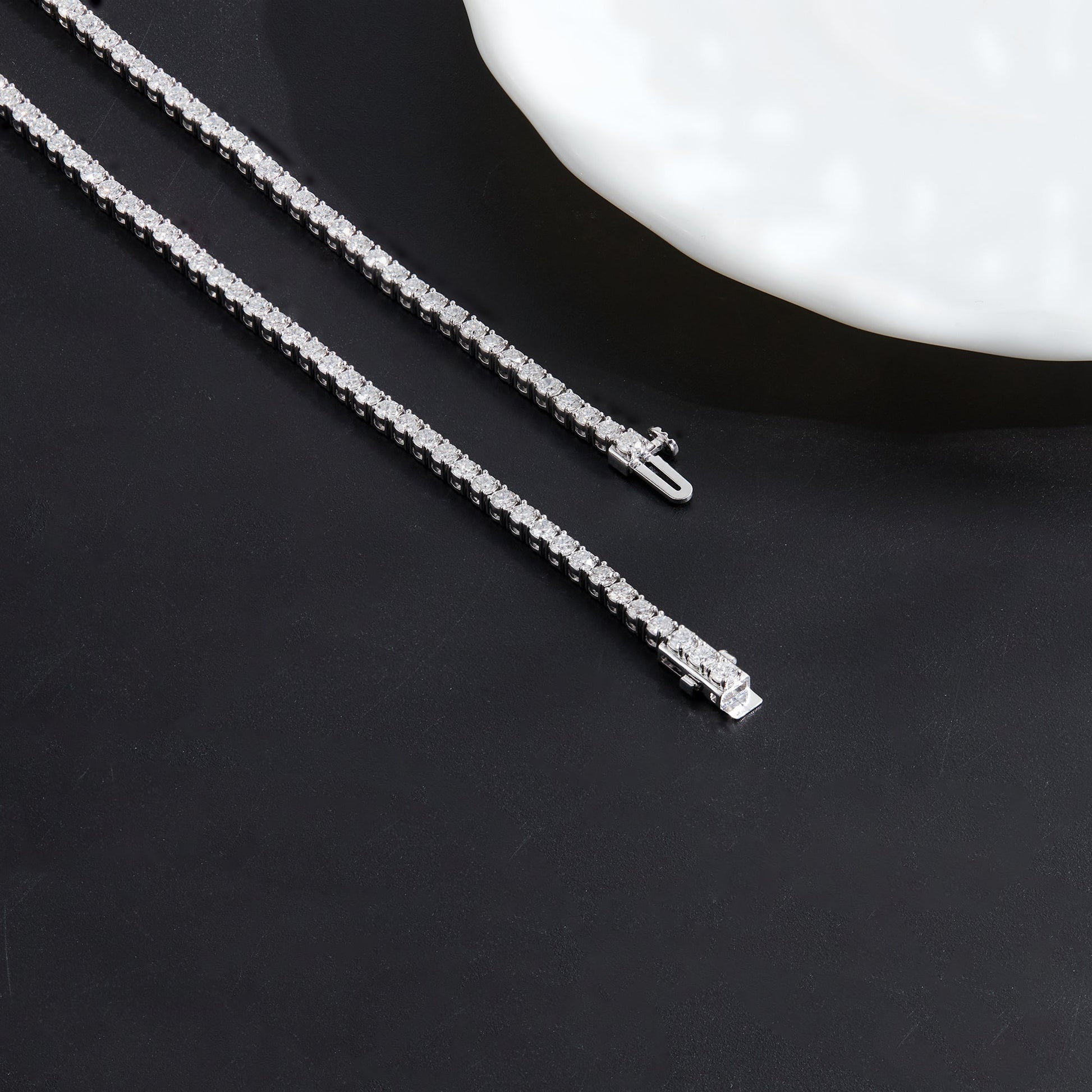 925 Silver Lab Grown Diamond Tennis Necklace - Dewberry Diamonds