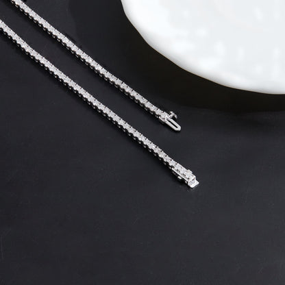 925 Silver Lab Grown Diamond Tennis Necklace - Dewberry Diamonds