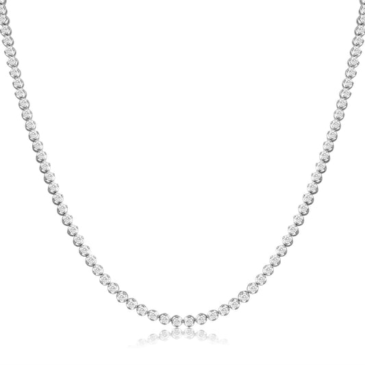 925 Silver Lab Grown Diamond Tennis Necklace - Dewberry Diamonds