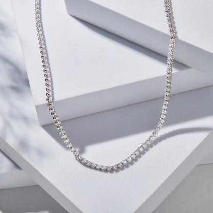 925 Silver Lab Grown Diamond Tennis Necklace - Dewberry Diamonds