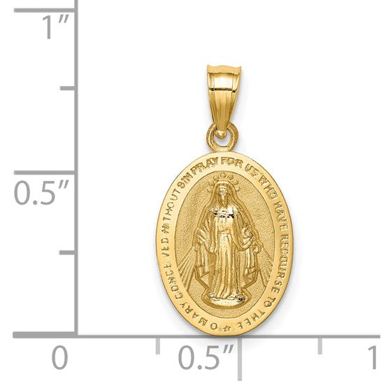 14K Miraculous Medal Pendant