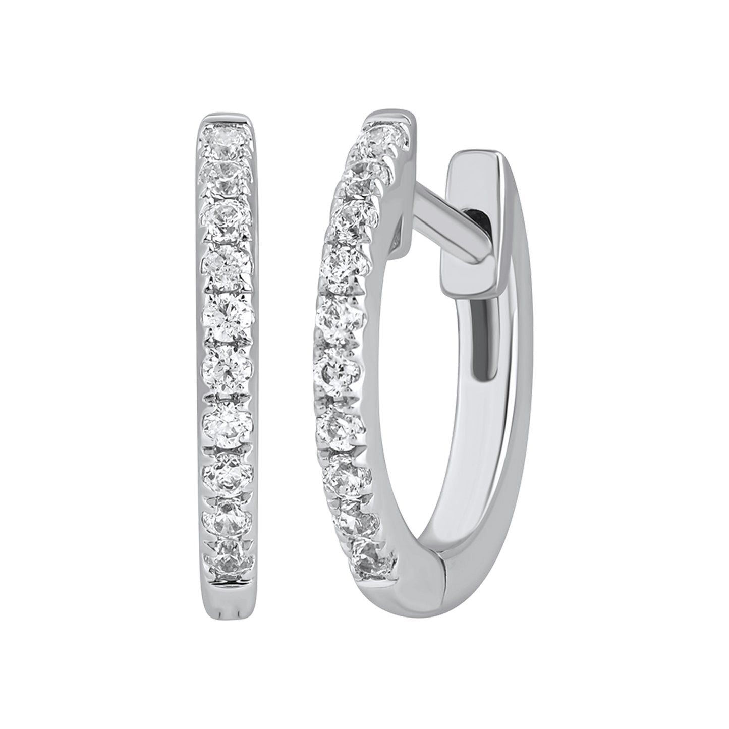 0.2 Ct Lab Grown Diamond Huggie Hoop Earrings