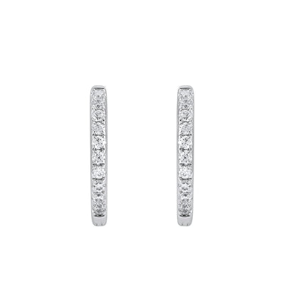 0.2 Ct Lab Grown Diamond Huggie Hoop Earrings