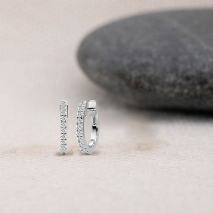 0.2 Ct Lab Grown Diamond Huggie Hoop Earrings