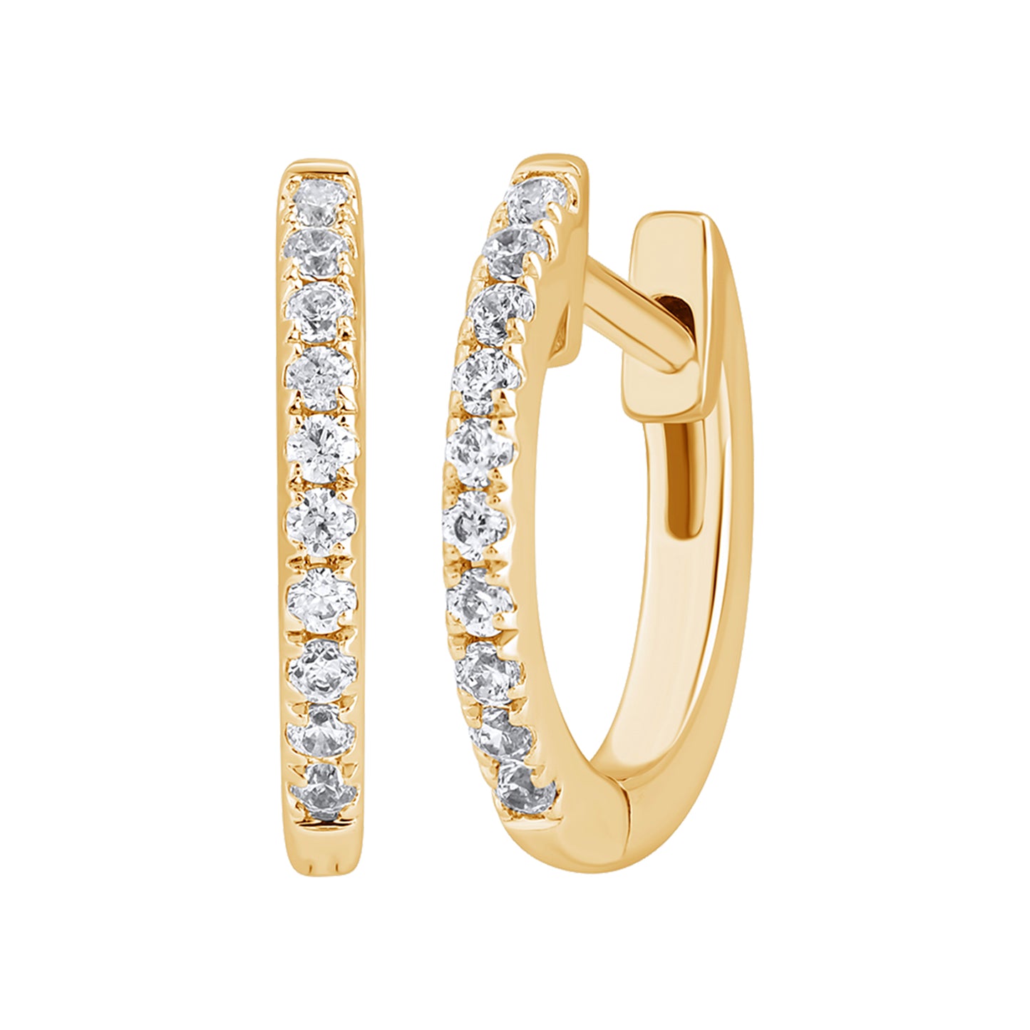 0.2 Ct Lab Grown Diamond Huggie Hoop Earrings