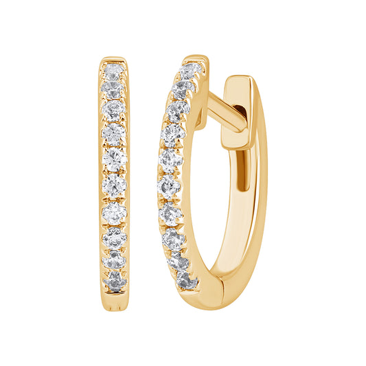 0.2 Ct Lab Grown Diamond Huggie Hoop Earrings
