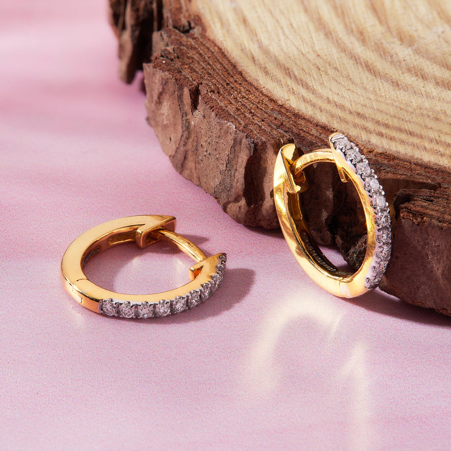 0.2 Ct Lab Grown Diamond Huggie Hoop Earrings