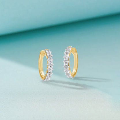 1 Cttw Princess Cut Lab Grown Diamond Hoop Earrings