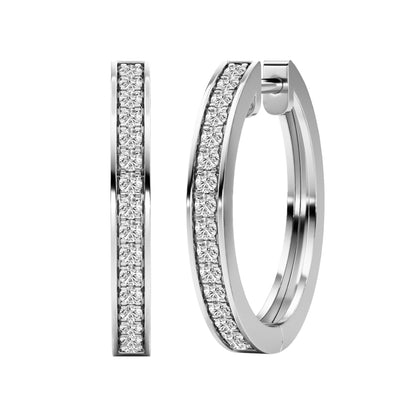 0.33 Ct Lab Grown Diamond Huggie Hoop Earrings