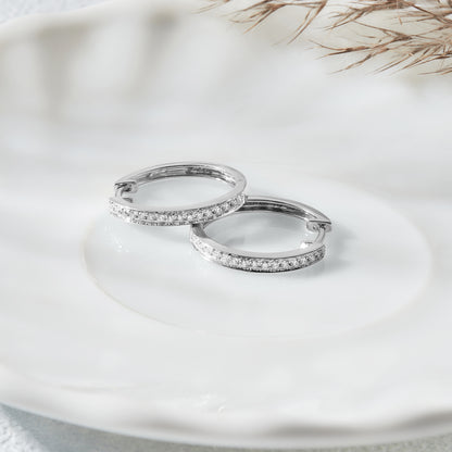 0.33 Ct Lab Grown Diamond Huggie Hoop Earrings