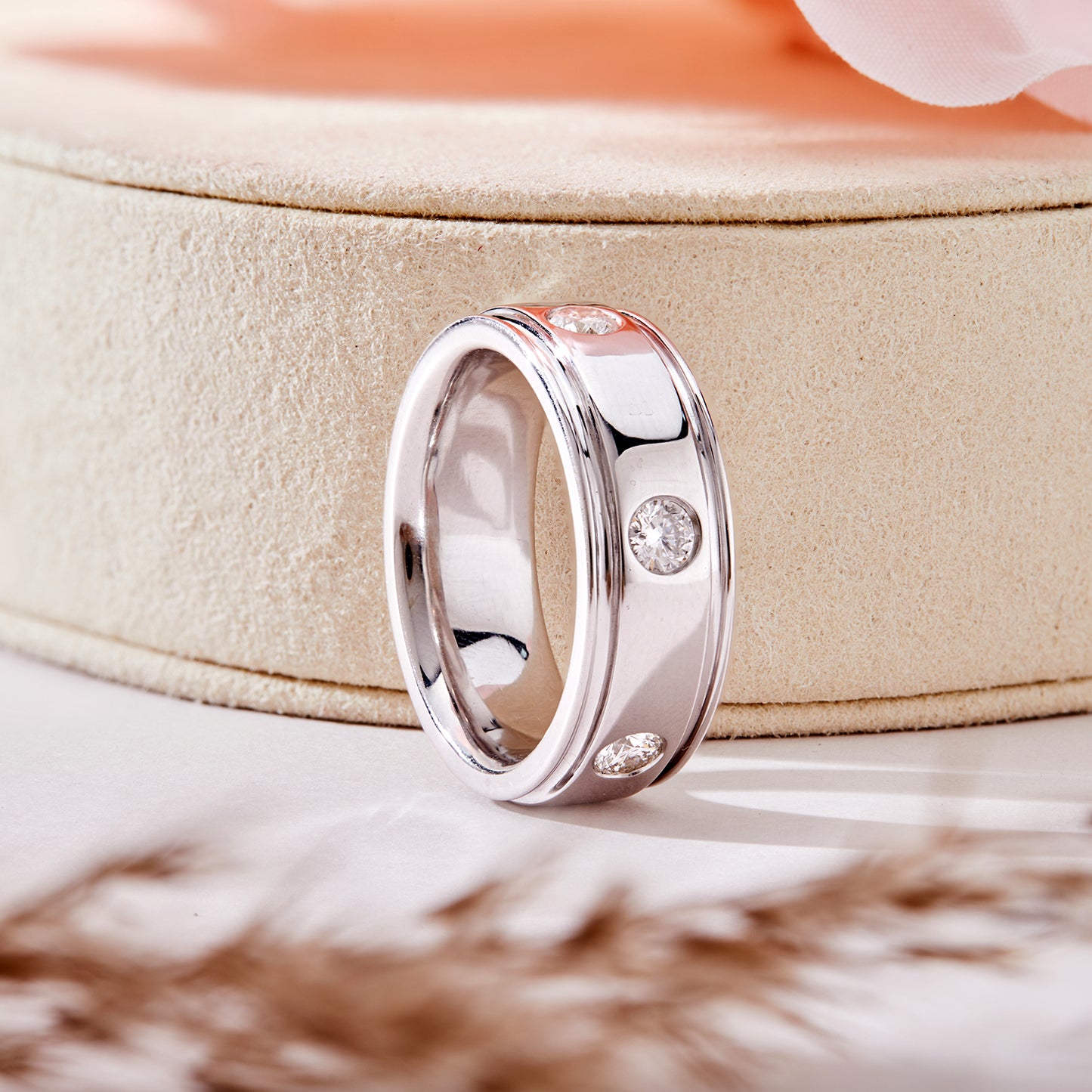 1.25 CT Men’s 925 Sterling Silver Round Lab-Grown Diamonds Band