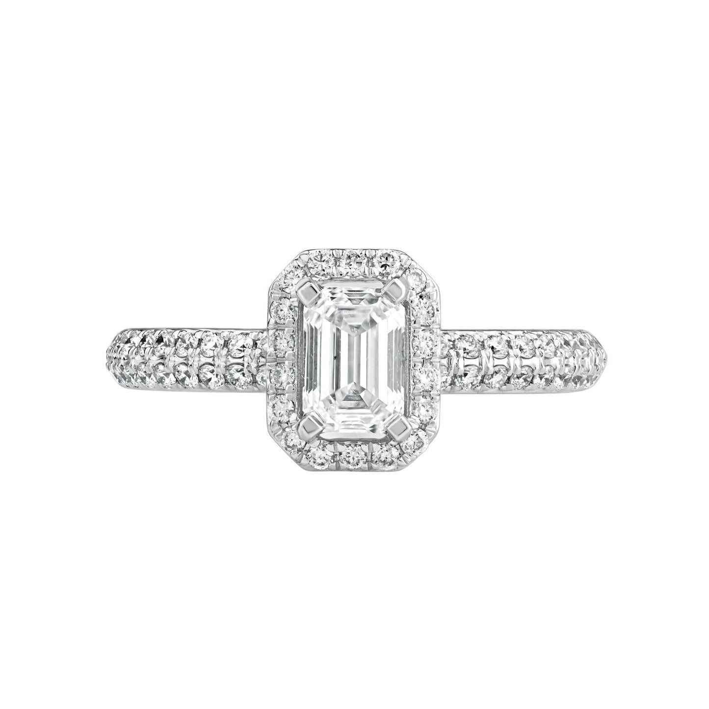 1.00 CT Lab Grown Diamond Halo Engagement Ring