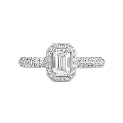 1.00 CT Lab Grown Diamond Halo Engagement Ring