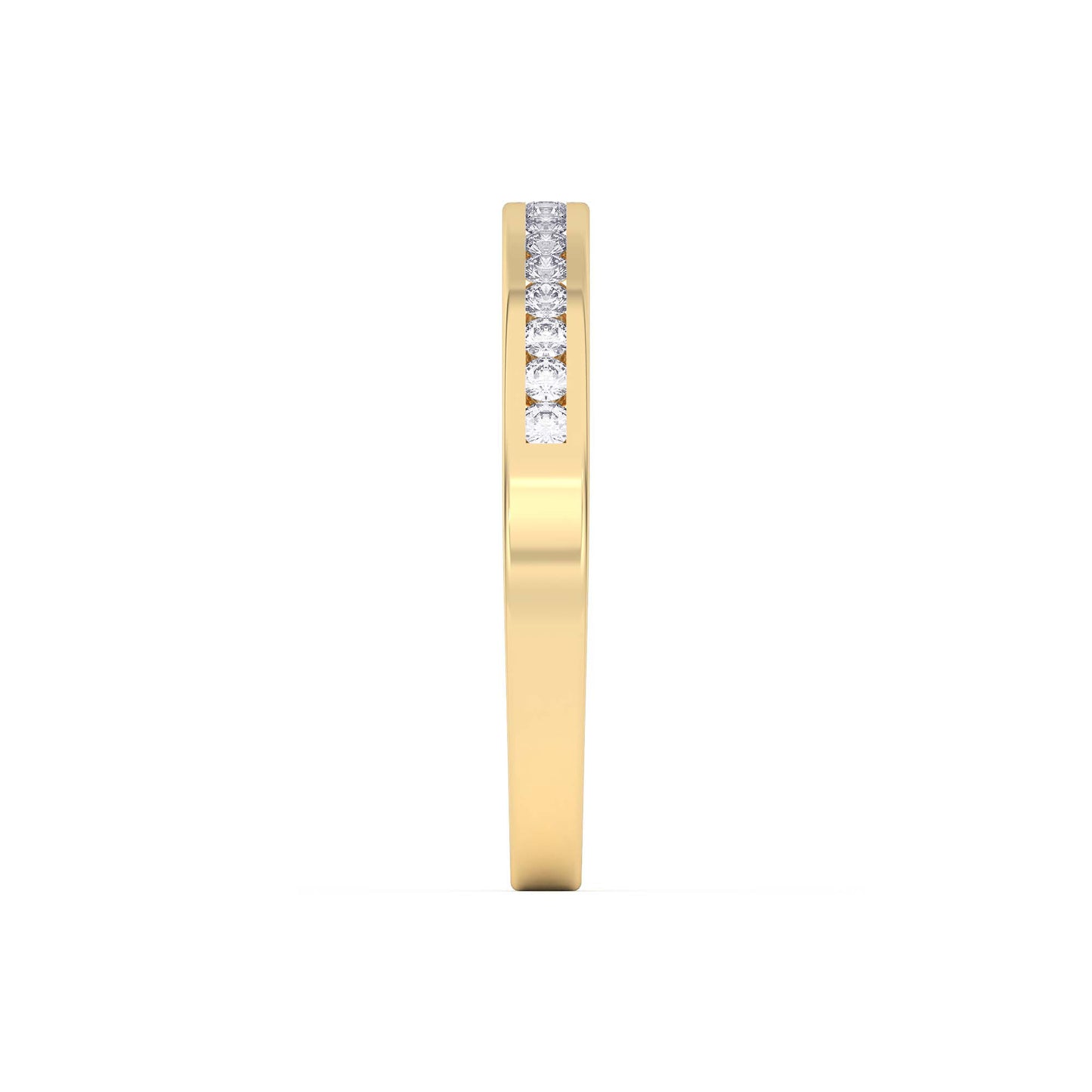 Women’s 0.20 Ct Diamond Half Eternity Stackable Wedding Band in 14K Yellow Gold