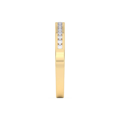 Women’s 0.20 Ct Diamond Half Eternity Stackable Wedding Band in 14K Yellow Gold