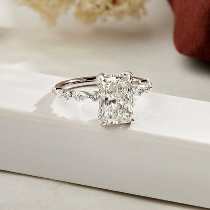 Emerald Cut Lab Grown Diamond Engagement Ring