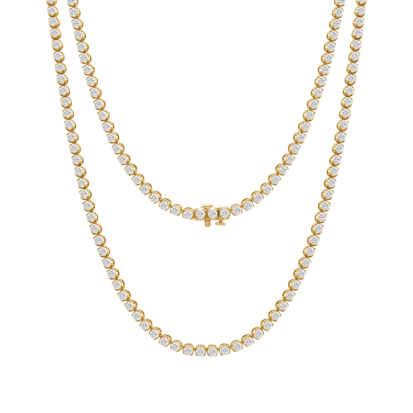 15.75 Cttw Lab Grown Diamond 925 Silver Tennis Necklace