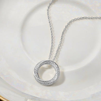 1/3 Ct Lab Grown Diamond Open Circle Pendant Necklace