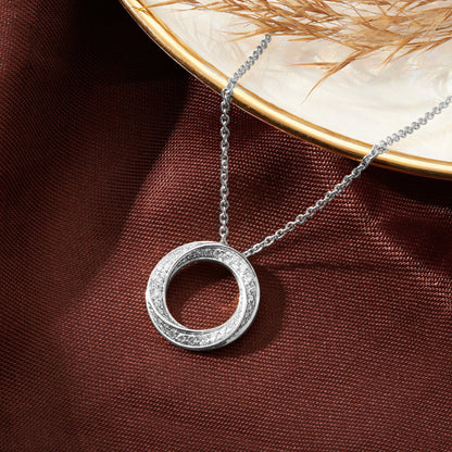 1/3 Ct Lab Grown Diamond Open Circle Pendant Necklace