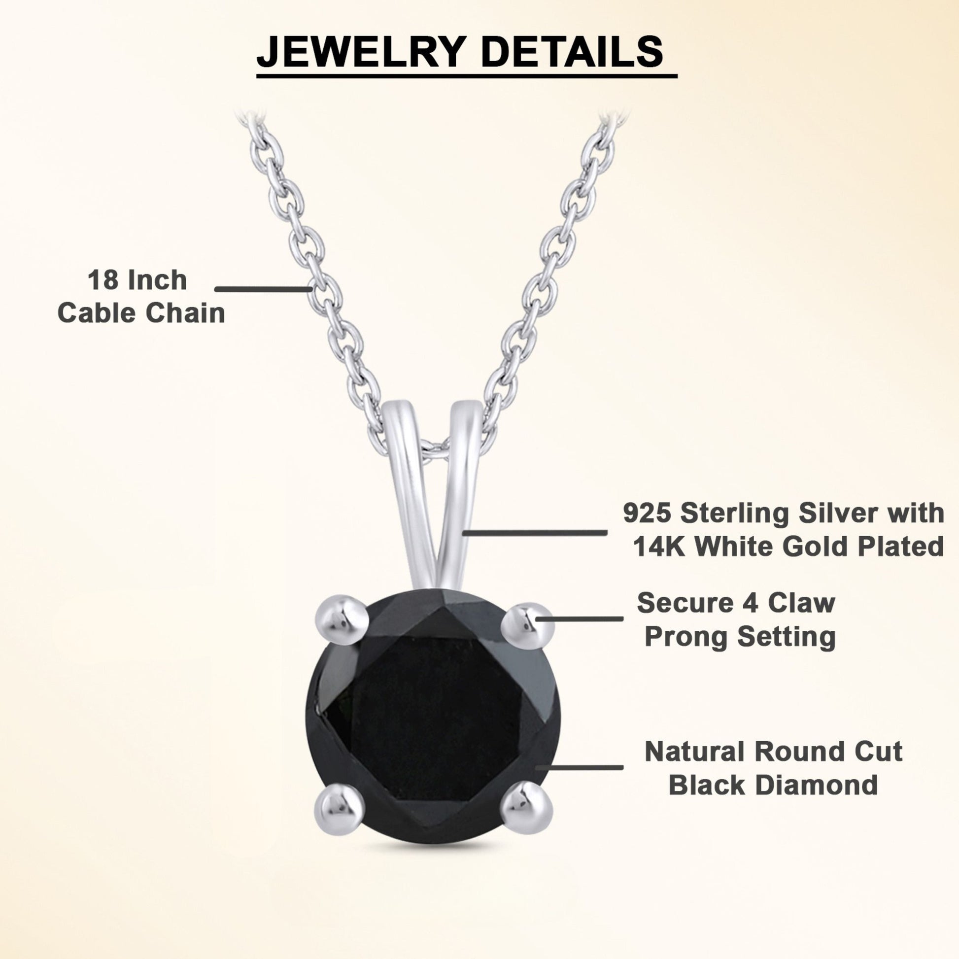 Everyday Black Diamond Pendant - Dewberry Diamonds