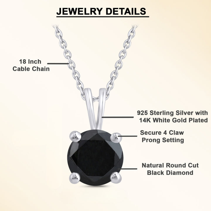 Everyday Black Diamond Pendant - Dewberry Diamonds