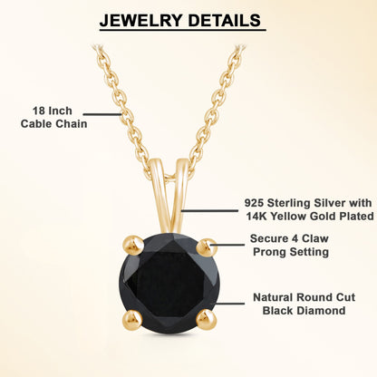 Everyday Black Diamond Pendant - Dewberry Diamonds