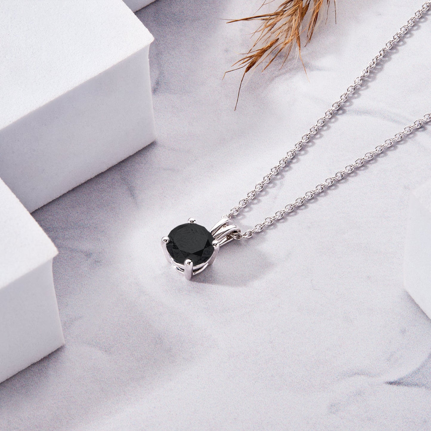 Everyday Black Diamond Pendant - Dewberry Diamonds