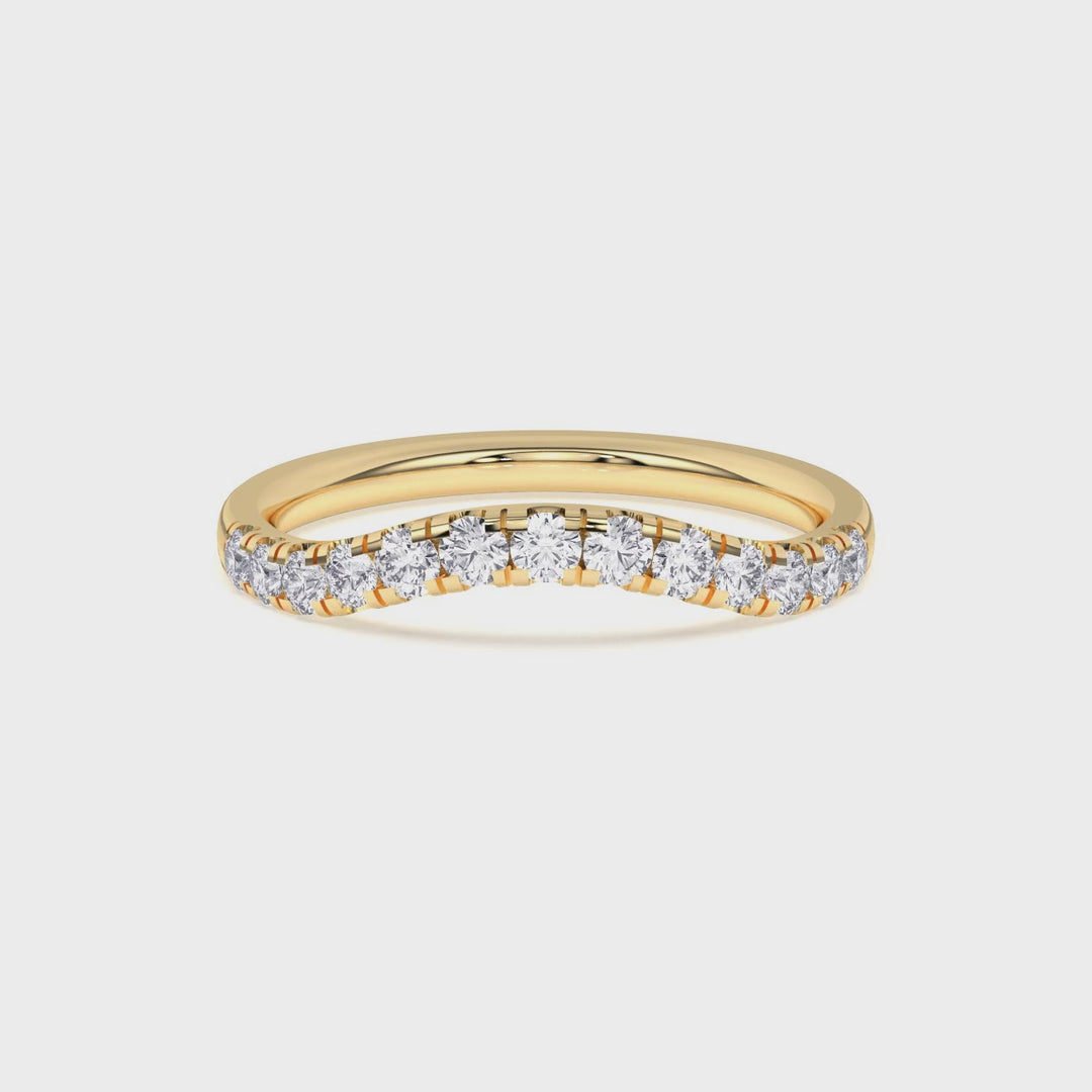 Women’s 0.40 Ct Diamond Wedding Band 14K Yellow Gold