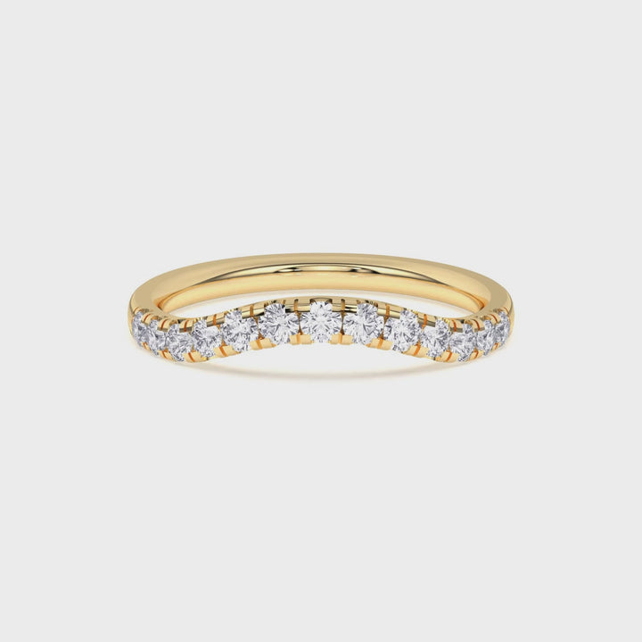 Women’s 0.40 Ct Diamond Wedding Band 14K Yellow Gold